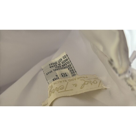 Mac Duggal Couture Dress Womens 18 White 4911H Ruffle Gown Strapless Beaded Prom - Picture 8 of 11